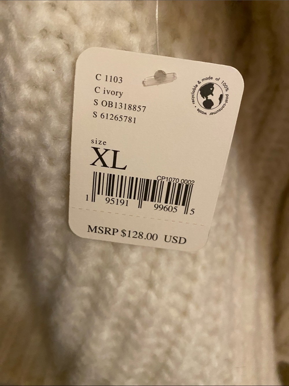 Free People Blue Bell Oversized Off-Shoulder Chunky Knit Sweater - Picture 9 of 9
